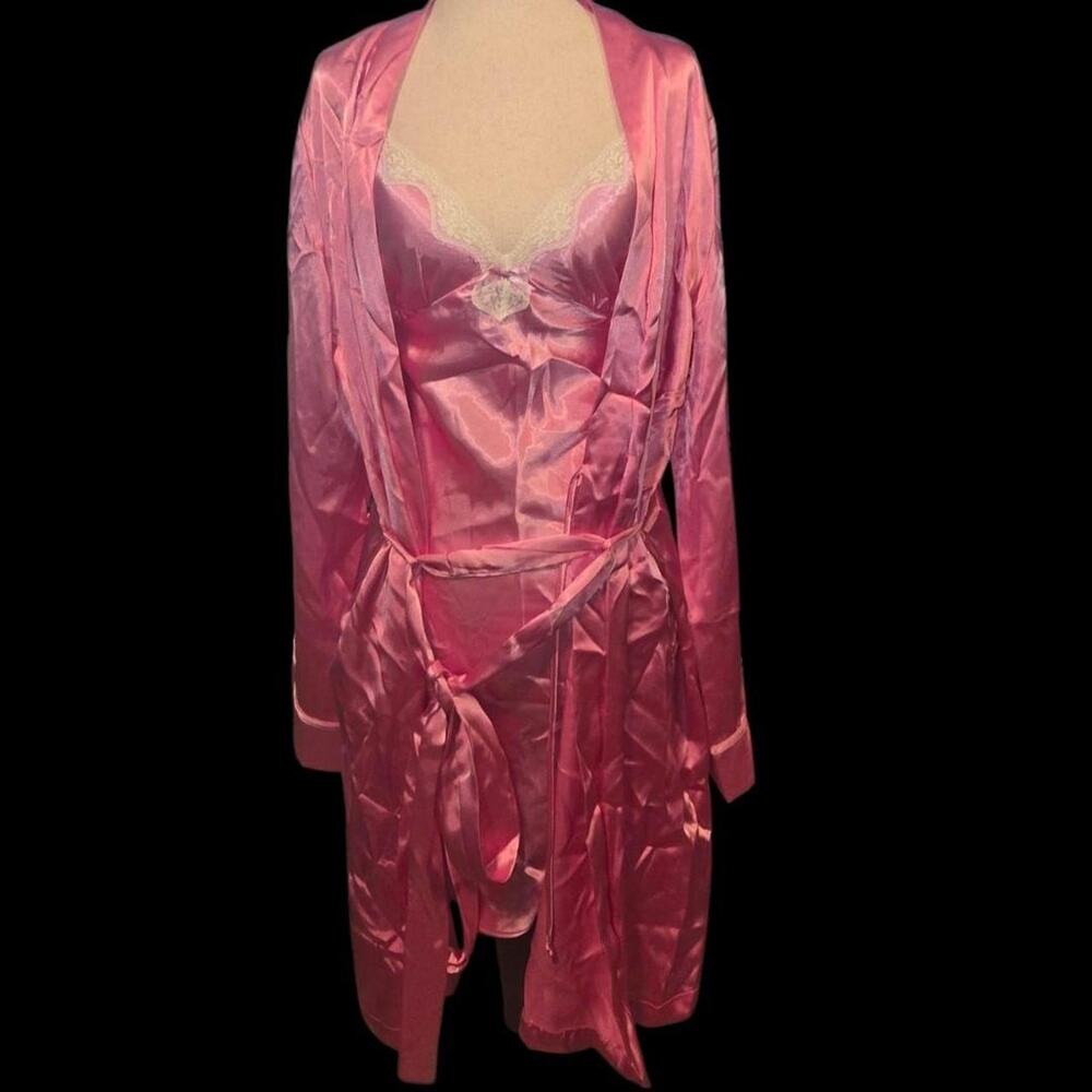 Y2k pink satin nightgown